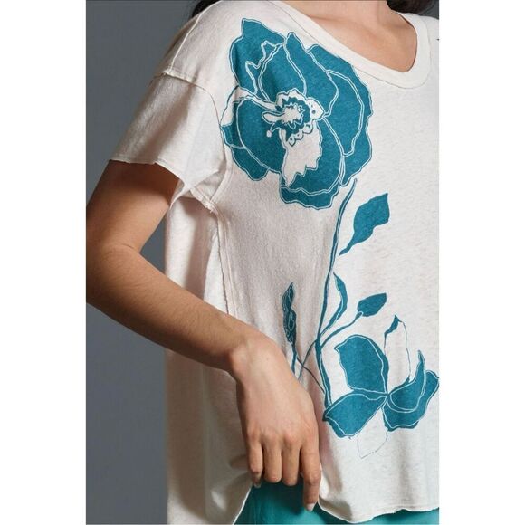Anthropologie Pilcro Split-Back Swing Tee - Picture 1 of 7